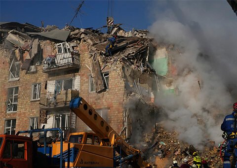 Casa destruida en Ucrania