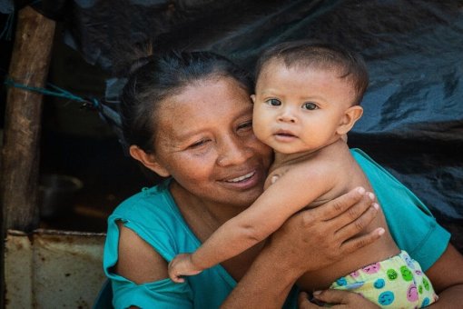 Zaily, una bebé en Vichada y su mamá